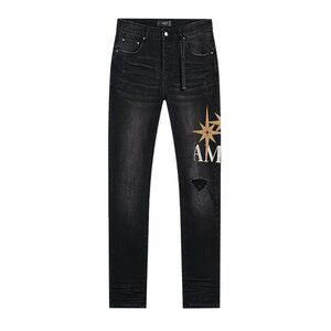 AMIRI Black Jeans with Gold Accents